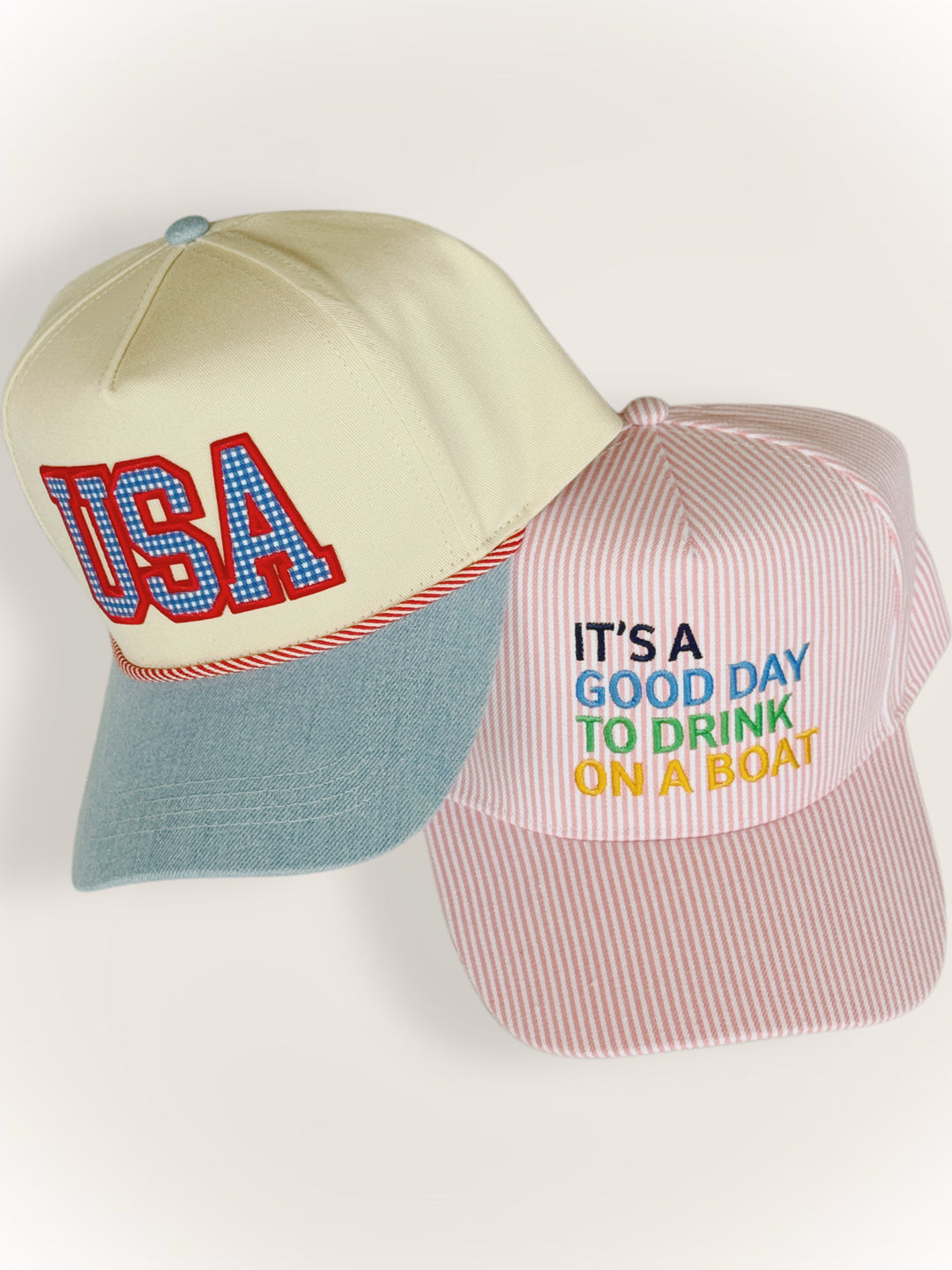 IT'S A GOOD DAY TO DRINK ON A BOAT Embroidered Trucker Hat