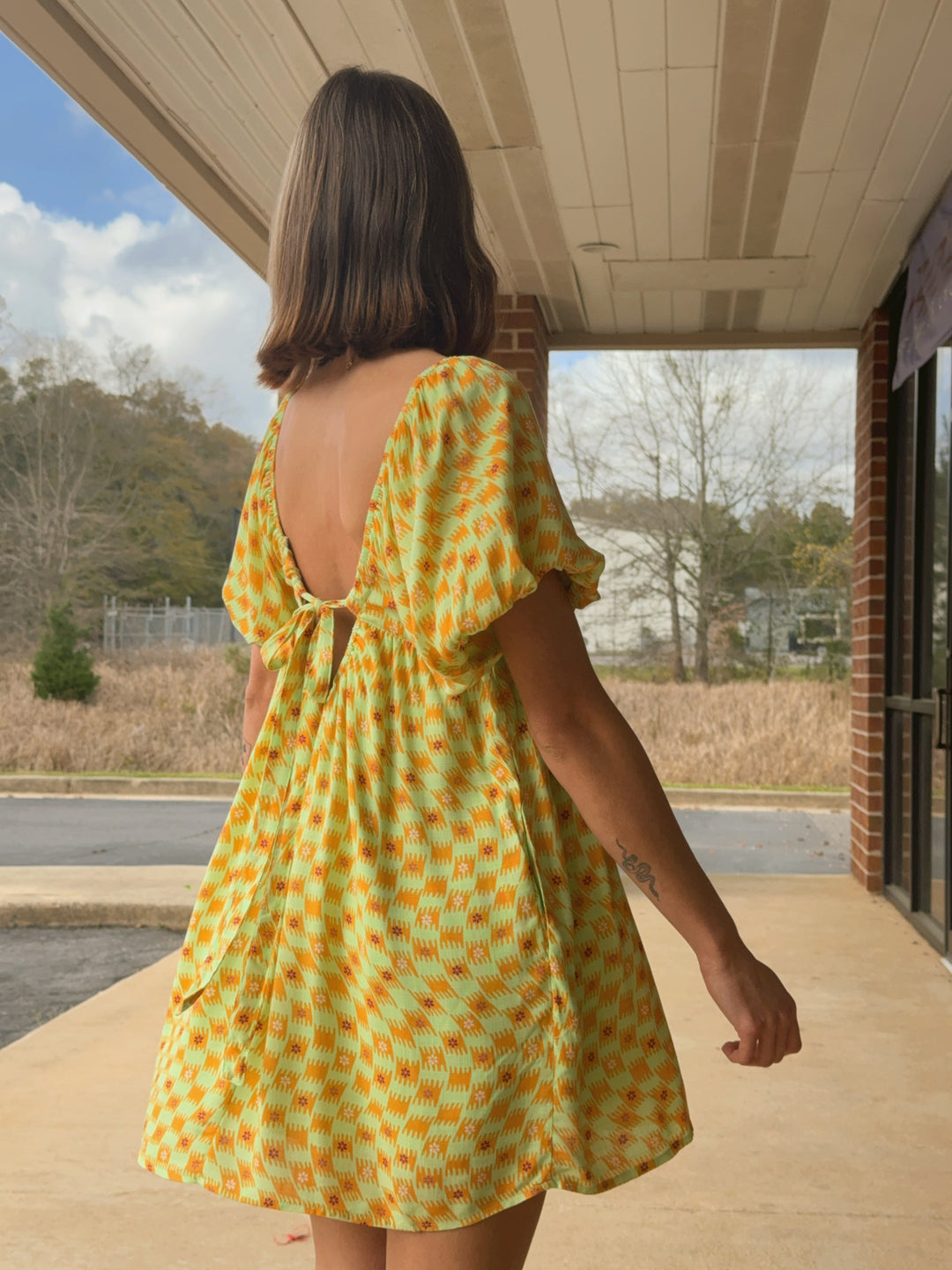 Penny Puff Sleeve Mini Dress