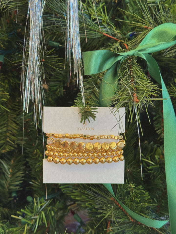 MULTI BALL CHAIN BEAD MIX STRETCHABLE BRACELET