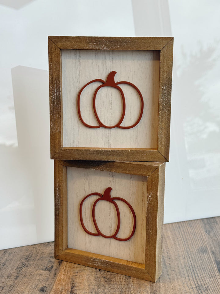Pumpkin Framed Fall Sign