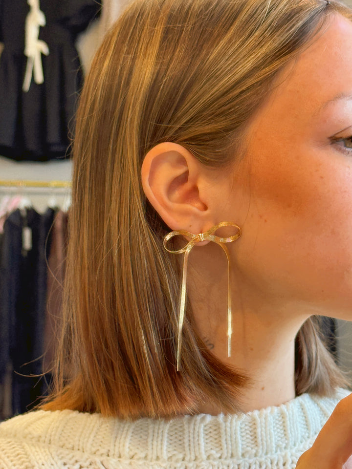Ally Long Bow Earrings