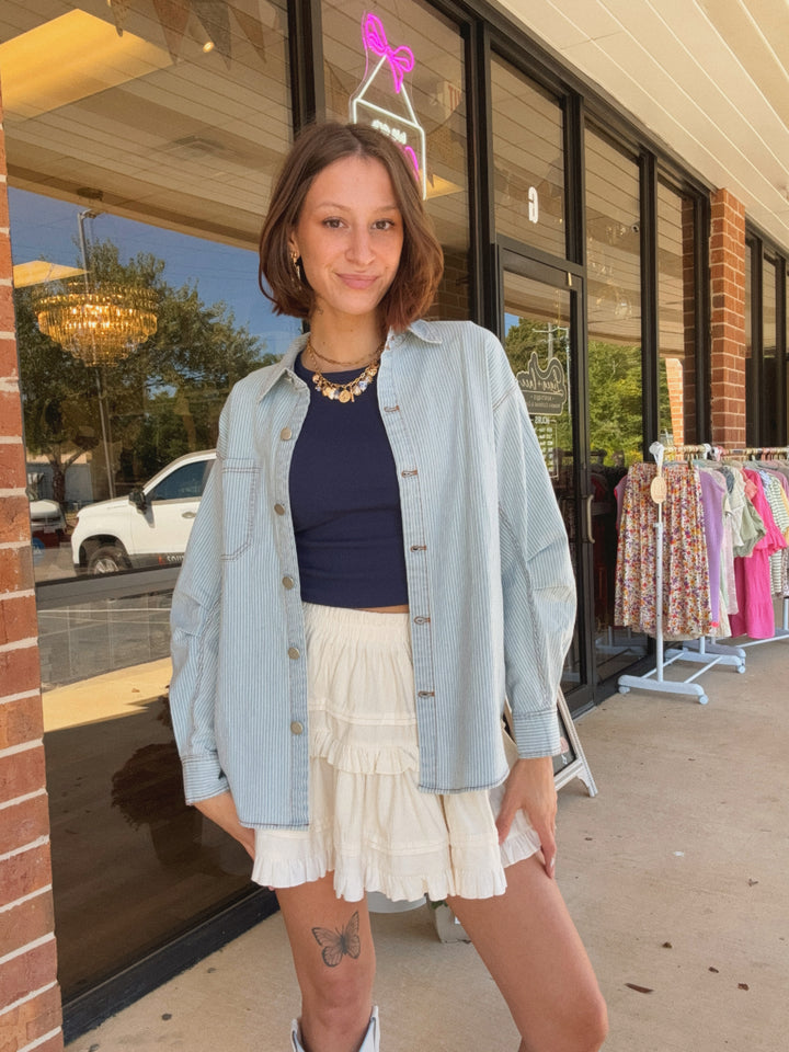 Presley Oversized Denim Shacket