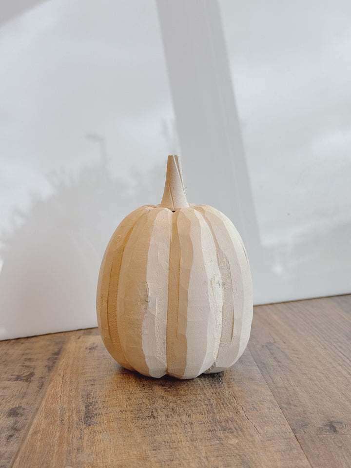 White 3D Carved Pumpkin