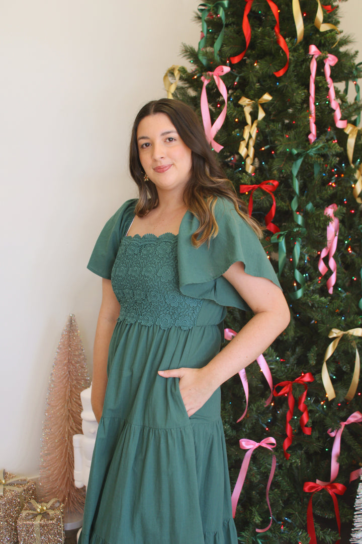 ESSENCE OF FALL MIDI DRESS