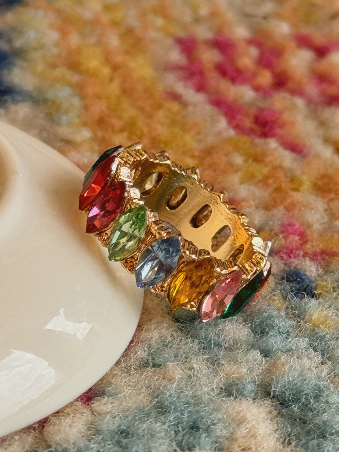 Rainbow Chunky Ring