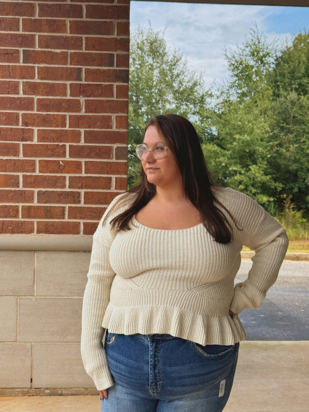 Knit Square Neck Sweater