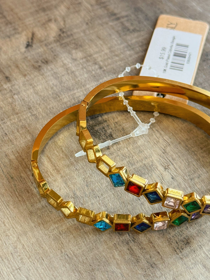 18K Gold Plated Colorful Bangle