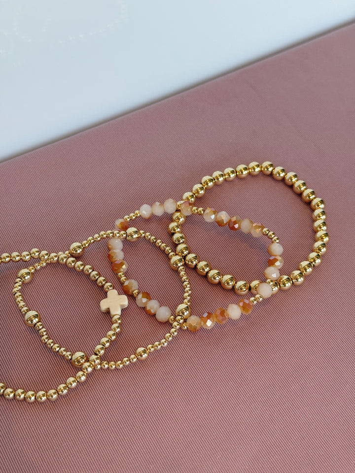 BOHO CROSS BEADED BRACELET