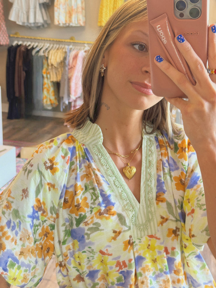 Watercolor Floral Top