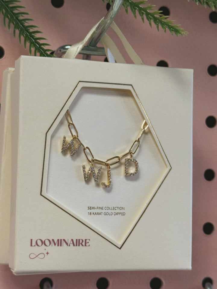 Sparkling "WWJD" Charm Necklace