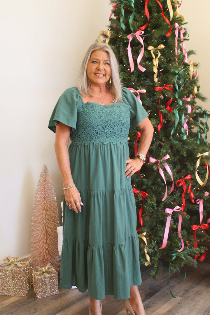 ESSENCE OF FALL MIDI DRESS