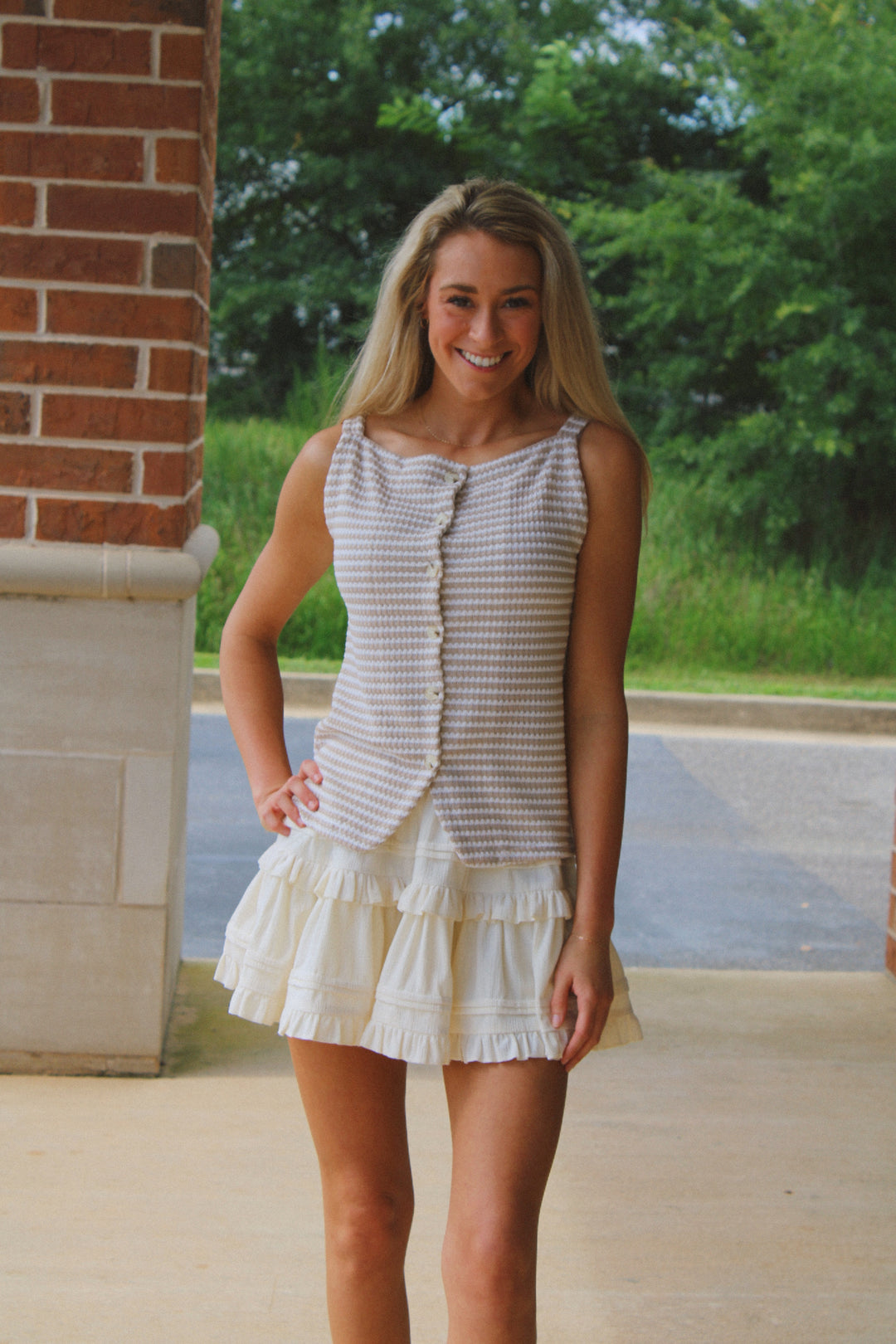 Penny Button Up Top