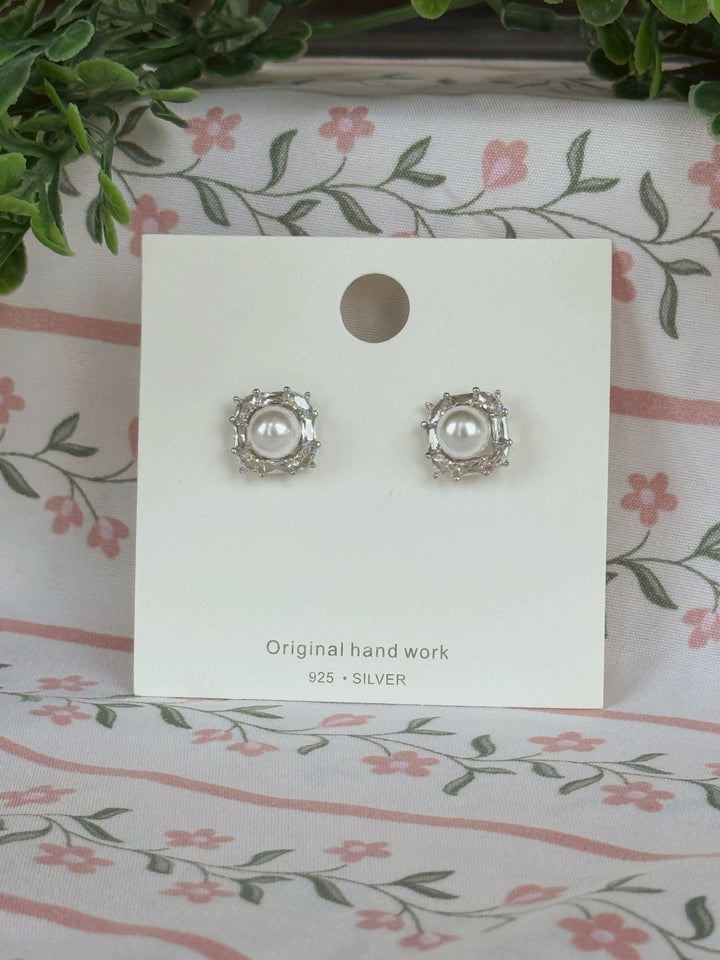 Square Pearl Studs