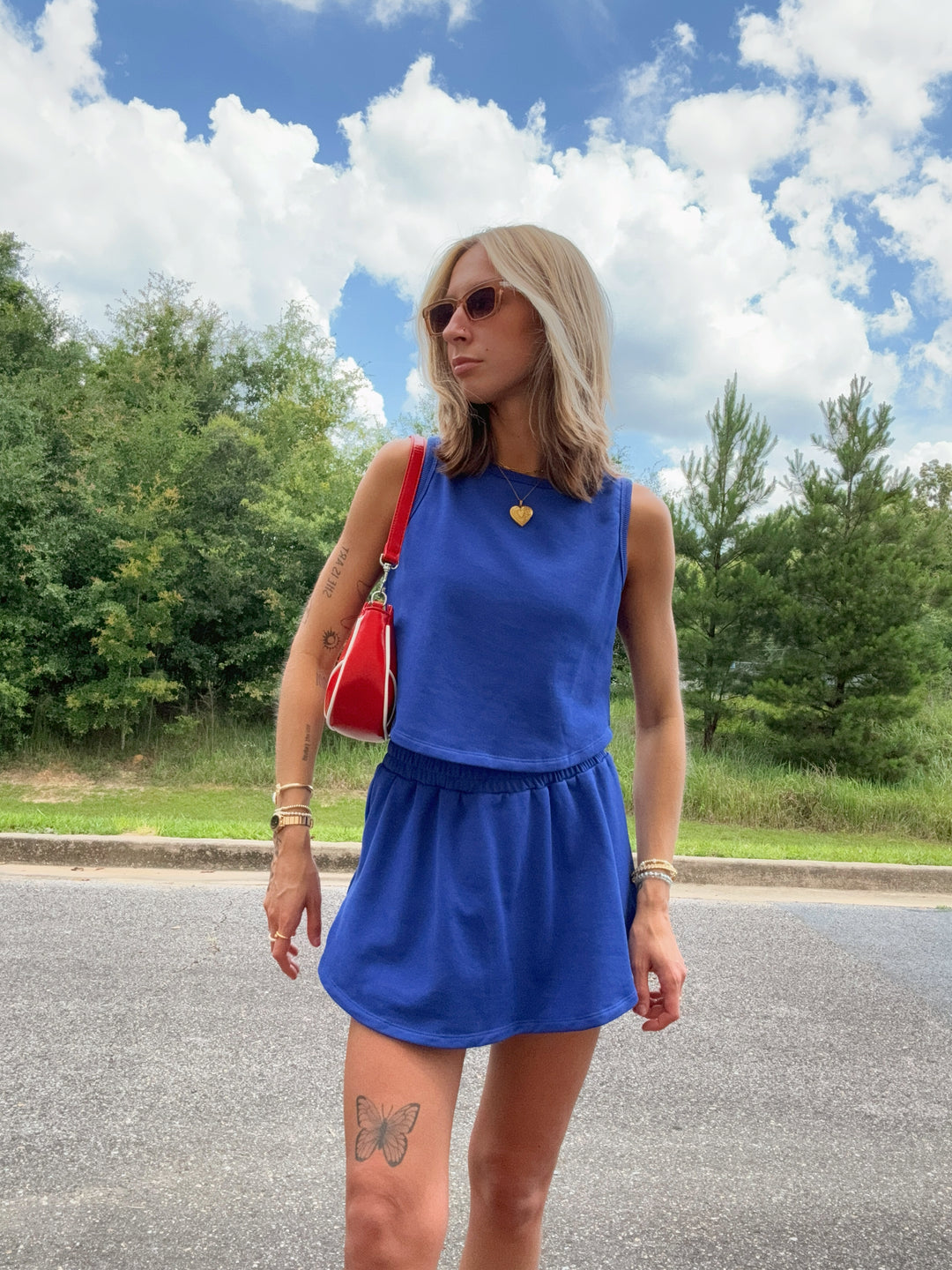 Kailee Terry Knit Tennis Skort Set