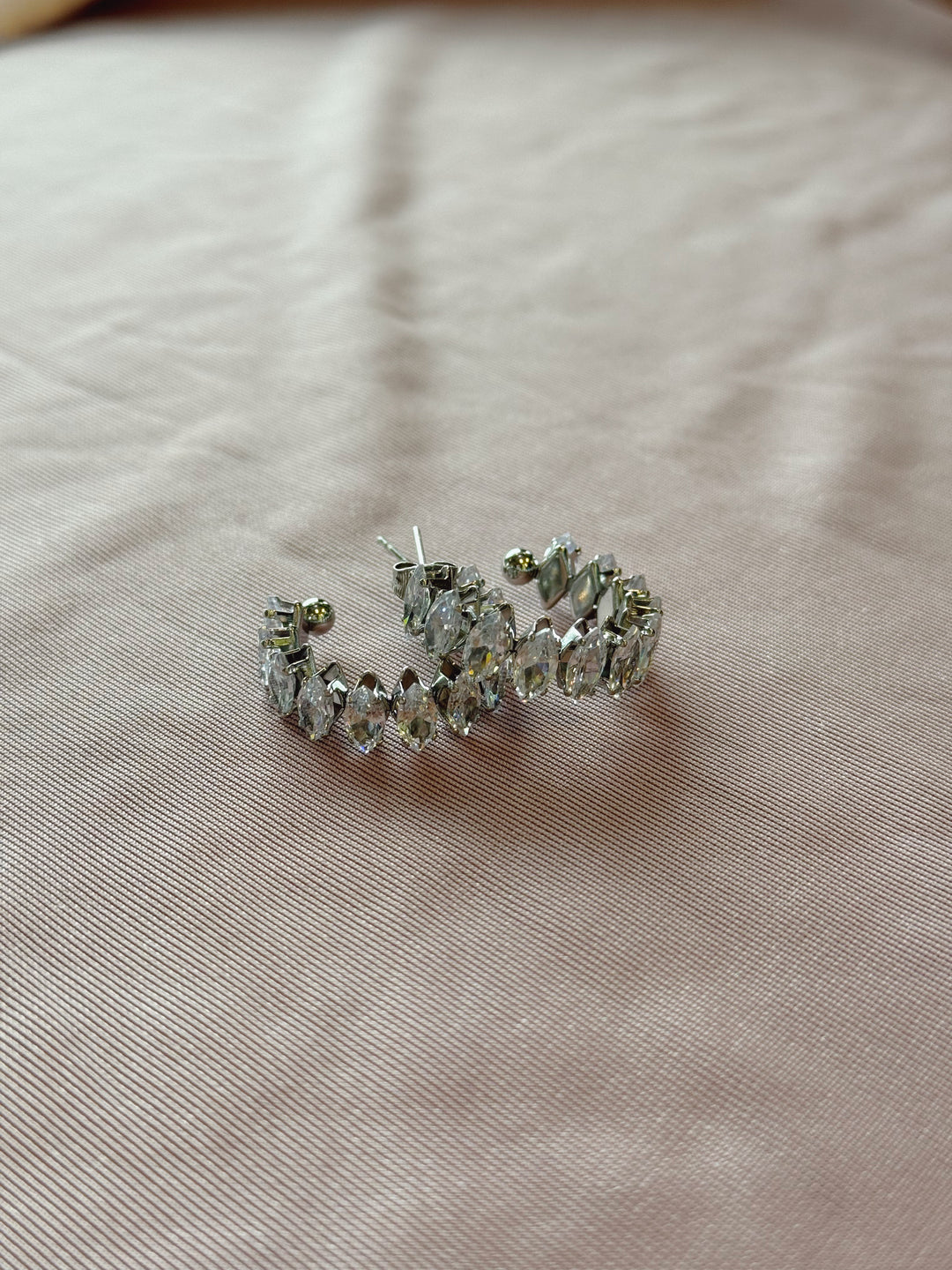 Stone Hoop Earrings