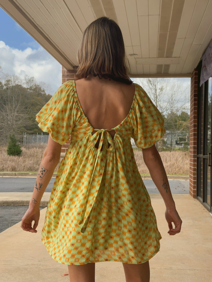 Penny Puff Sleeve Mini Dress