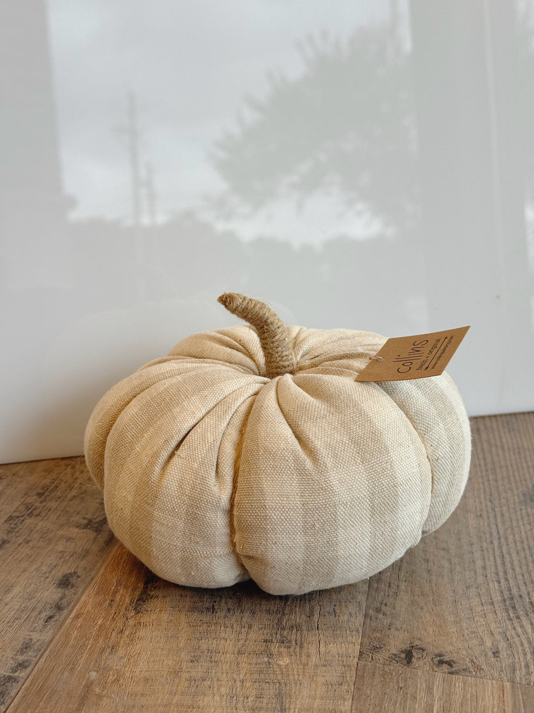 Tan Checkered Pumpkin