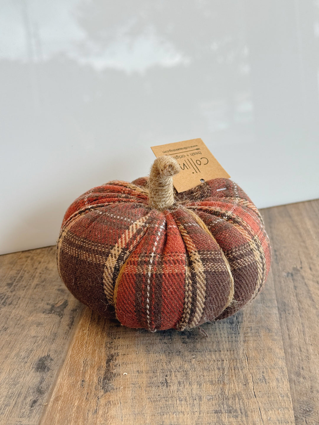 Harvest Plaid Pumpkin