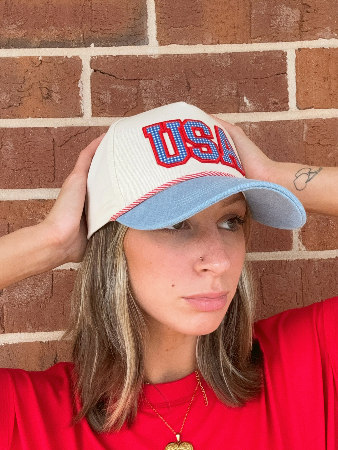 USA Gingham Hat