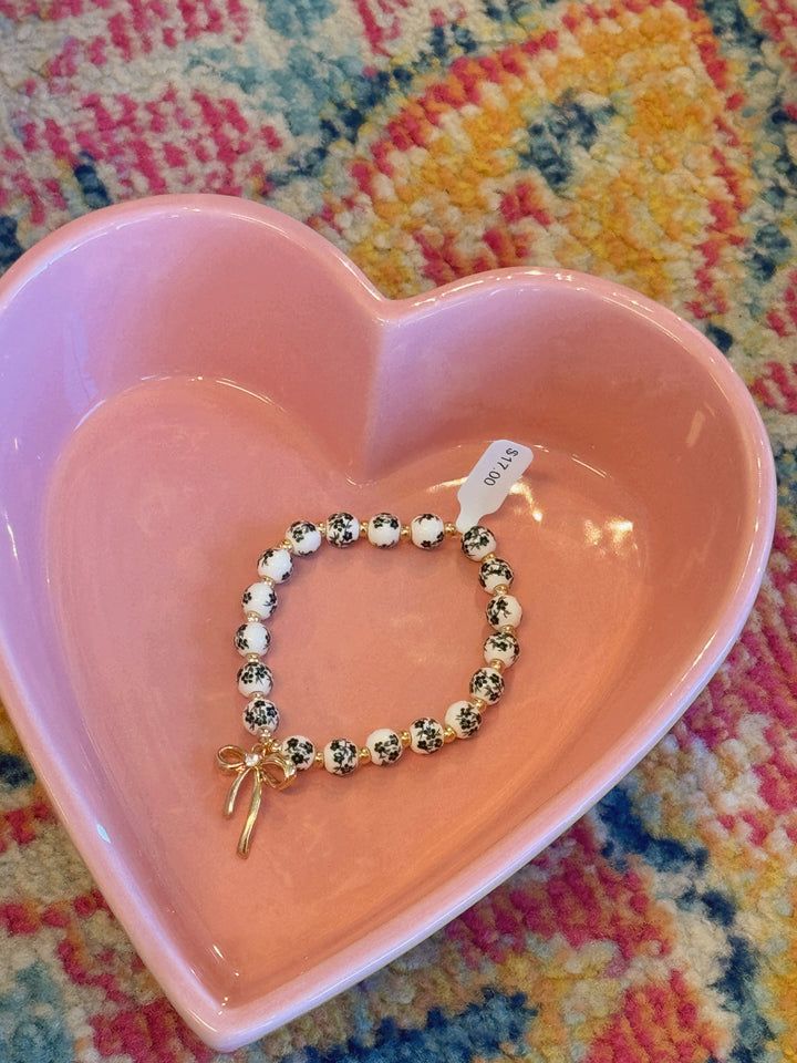 Floral Bow Beaded Bracelet