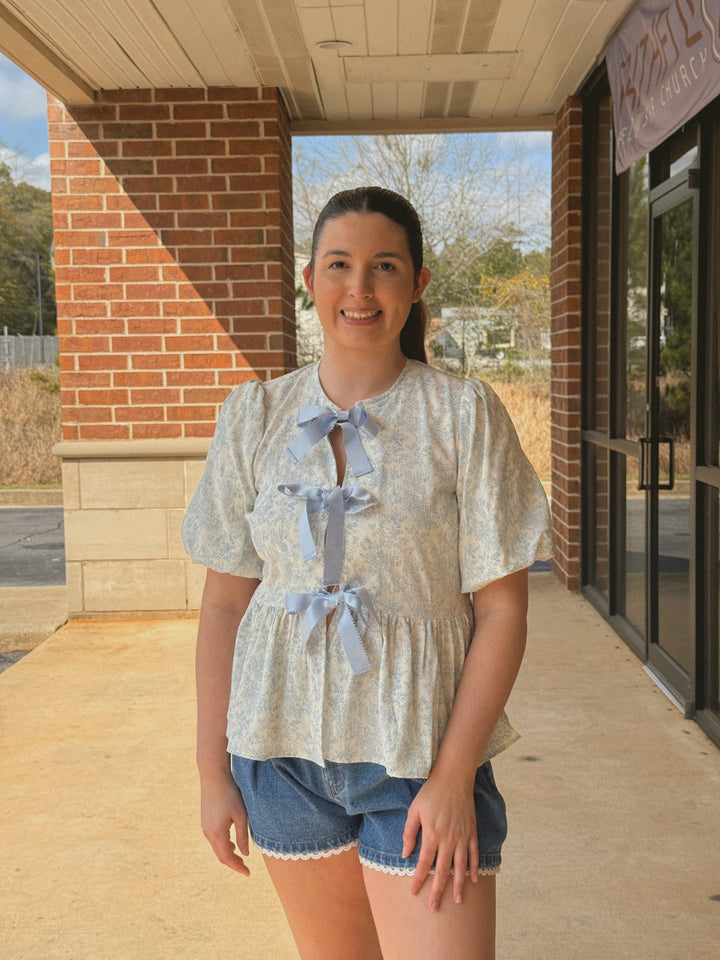 Luna Tie Front Top