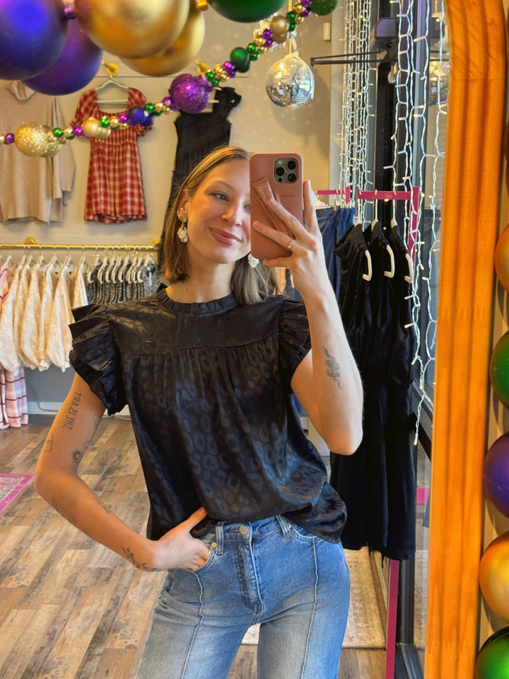 Cassie Leopard Print Blouse