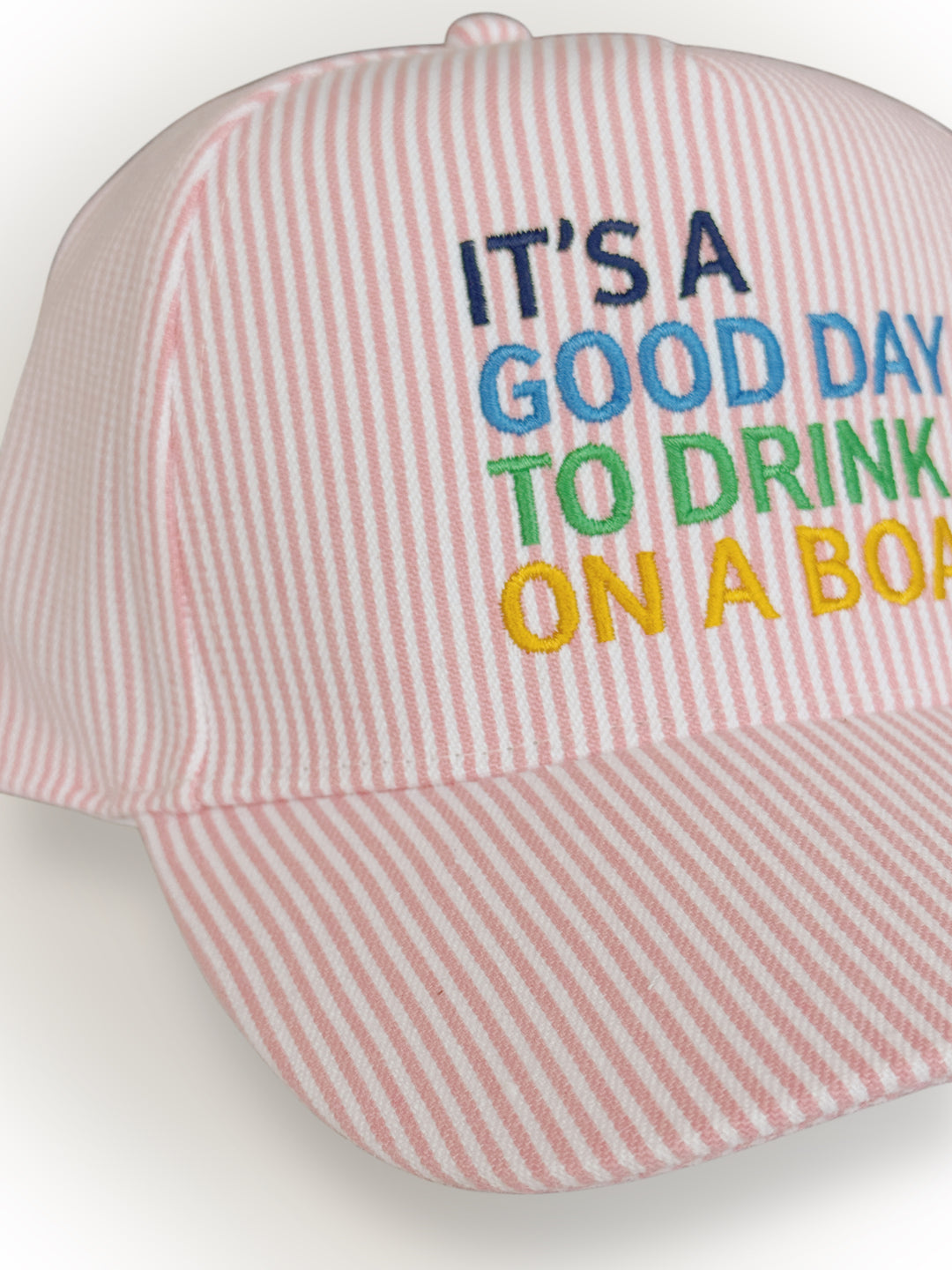 IT'S A GOOD DAY TO DRINK ON A BOAT Embroidered Trucker Hat