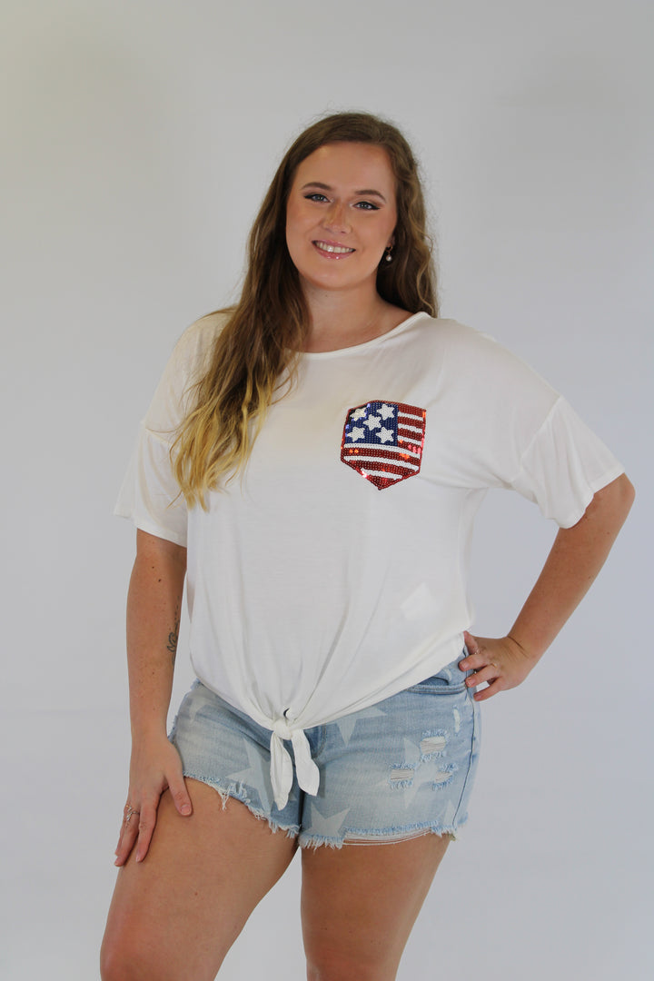 Stars & Stripes Pocket Tee