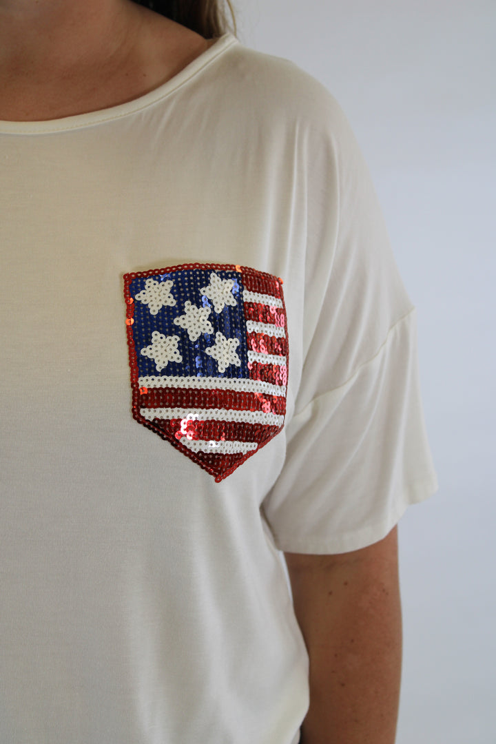 Stars & Stripes Pocket Tee