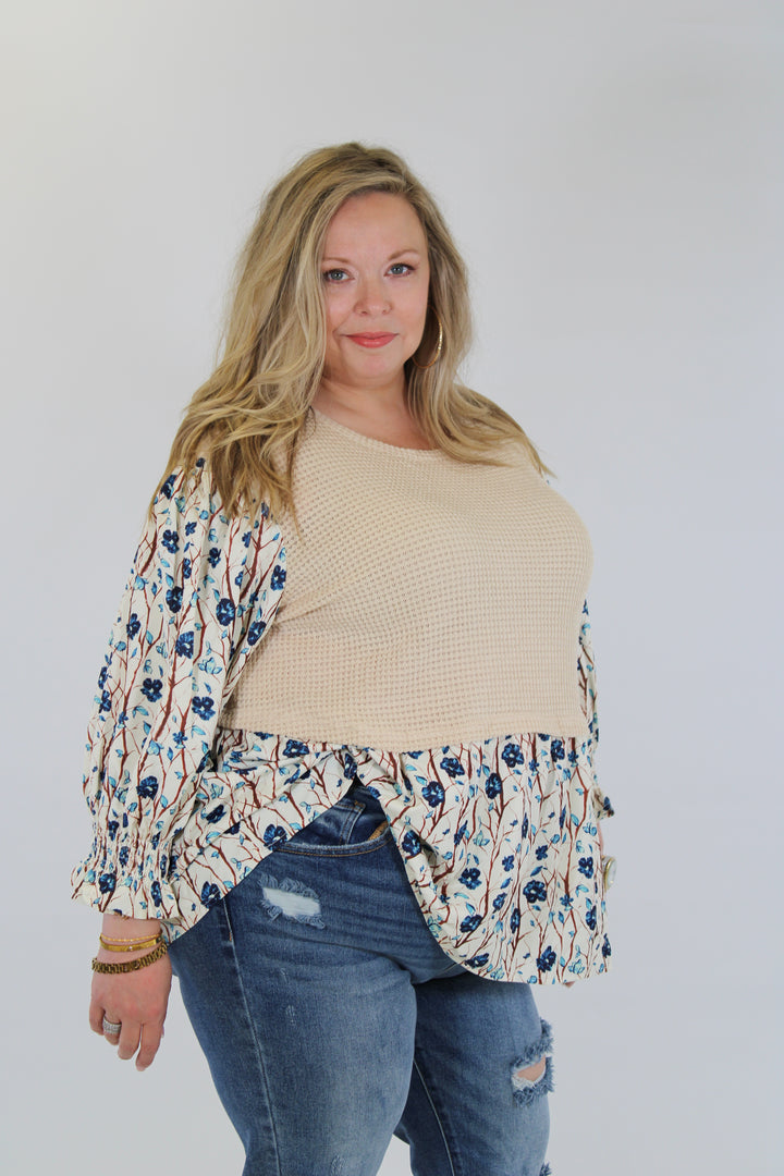 Melissa Waffle Knit Top