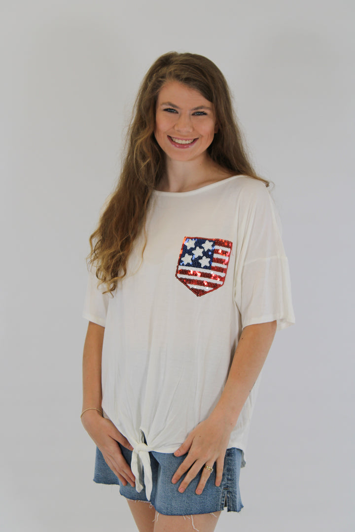 Stars & Stripes Pocket Tee