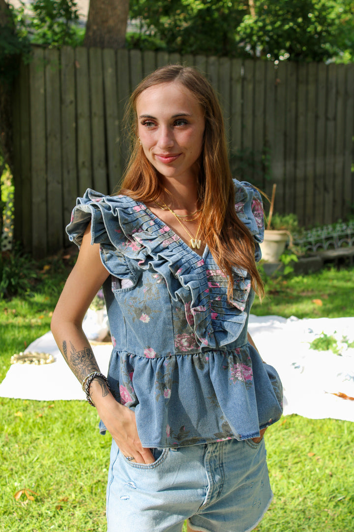 Polly Denim Top