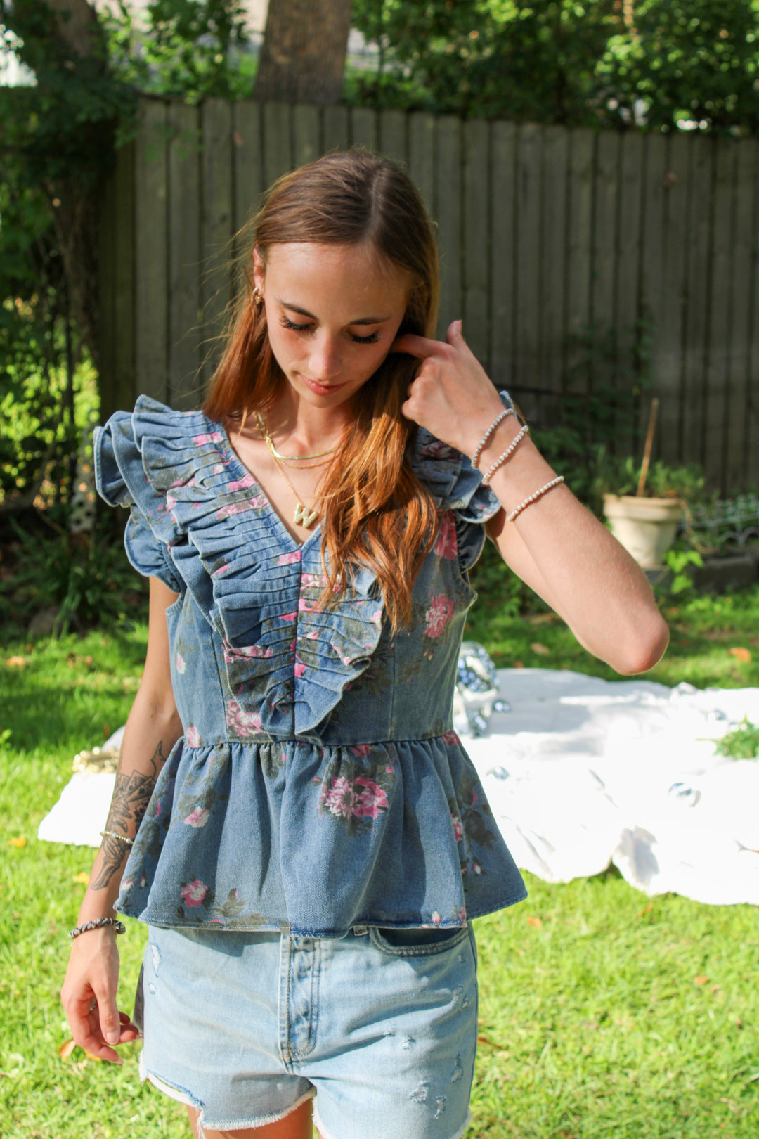 Polly Denim Top