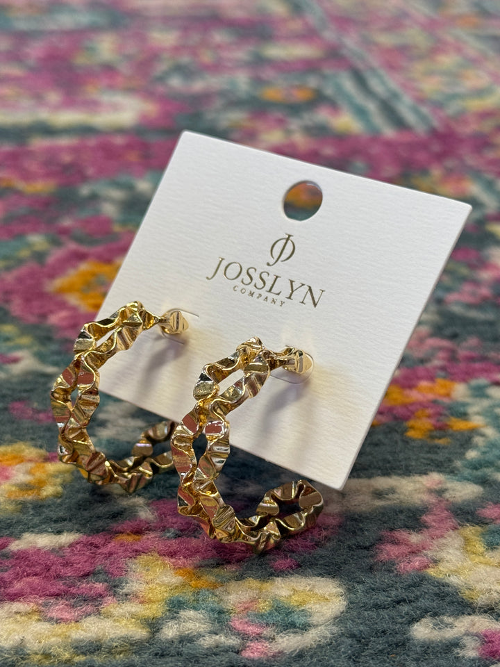 HAMMERED HOOP EARRINGS