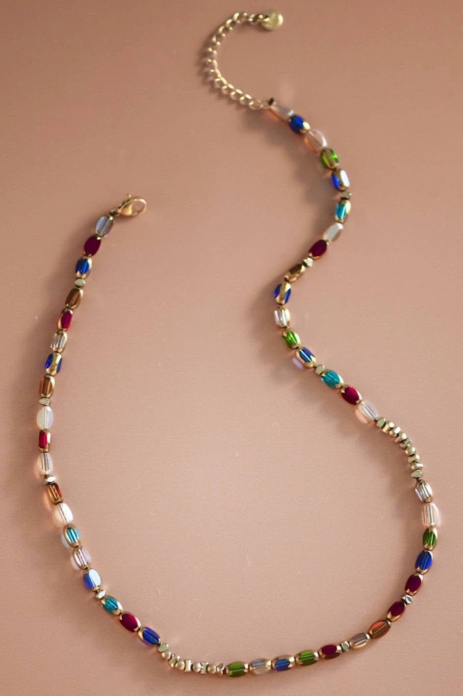 18K Gold Plated Colorful Chain Necklace