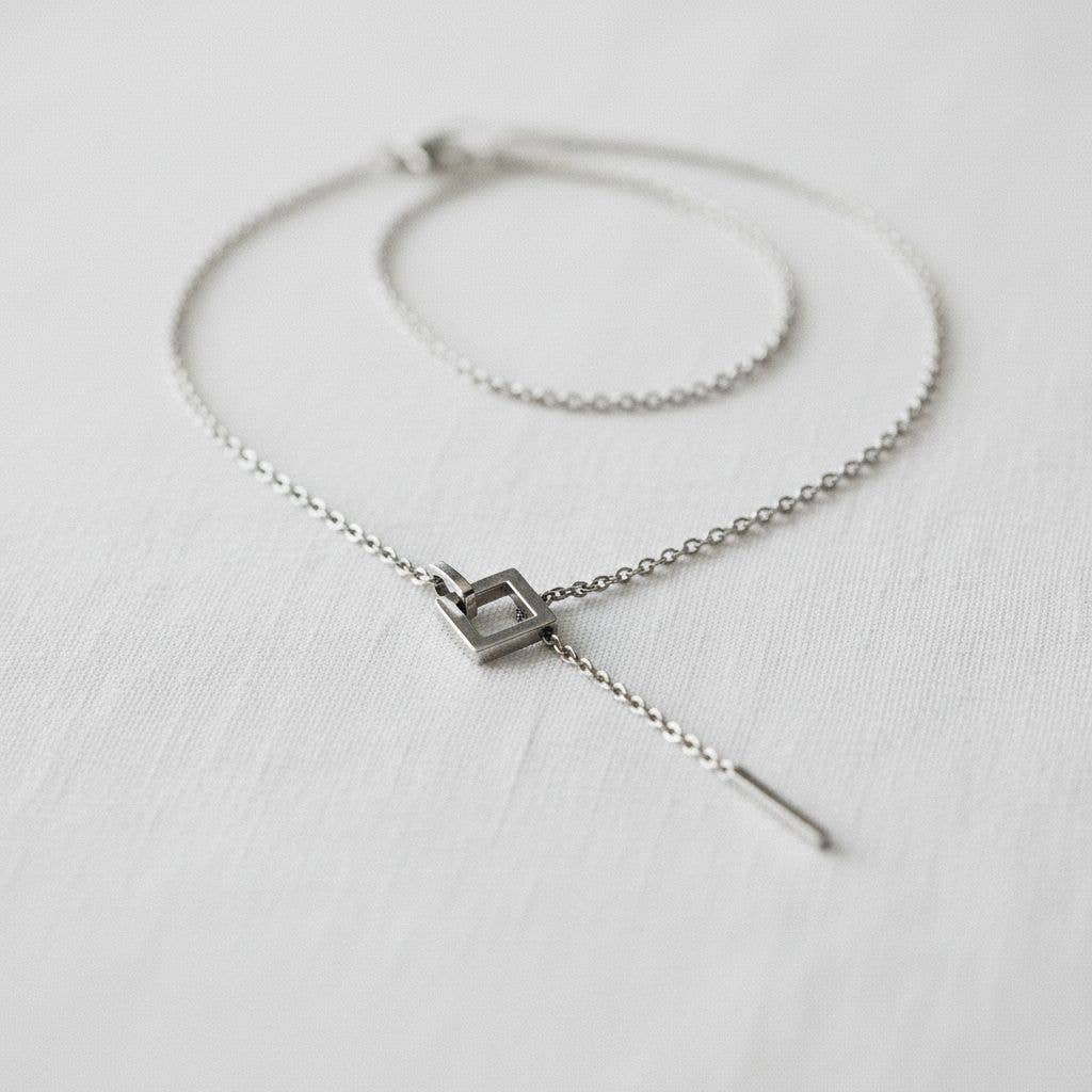 Vintage Inspired Gold-Toned Geometric Tassel Necklace