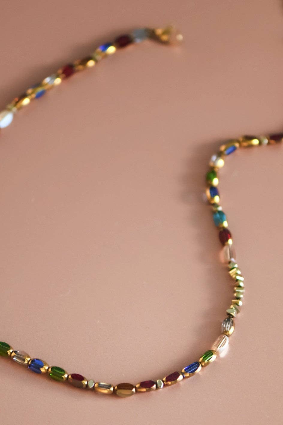 18K Gold Plated Colorful Chain Necklace