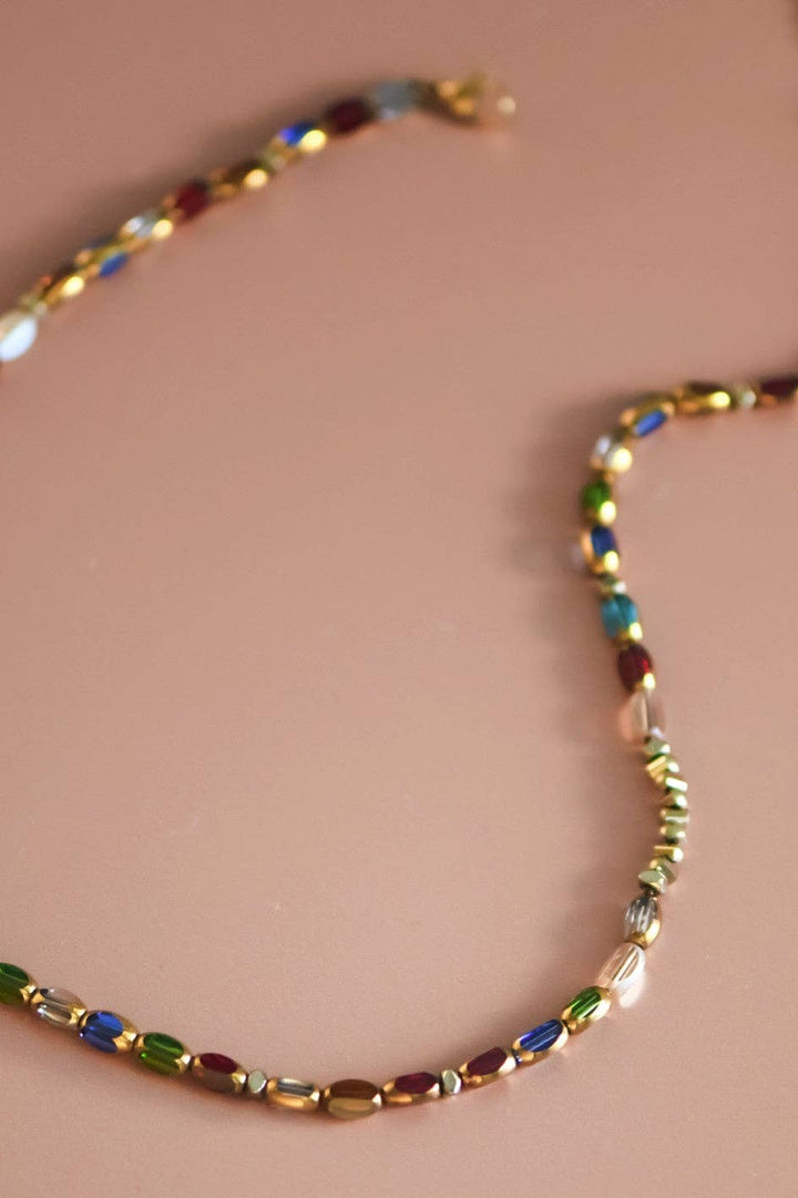 18K Gold Plated Colorful Chain Necklace