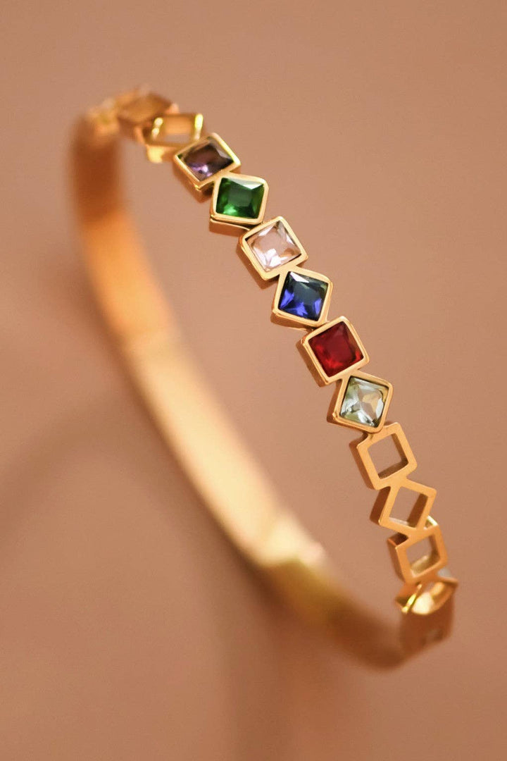18K Gold Plated Colorful Bangle