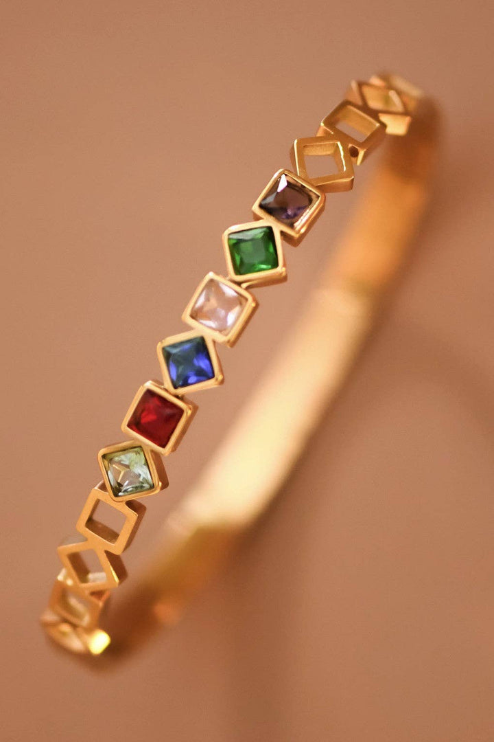 18K Gold Plated Colorful Bangle