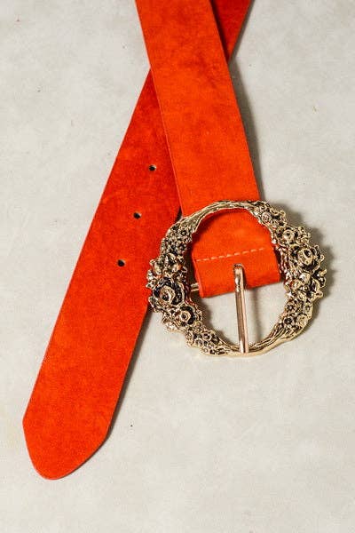 FLORAL ETCHED BELT