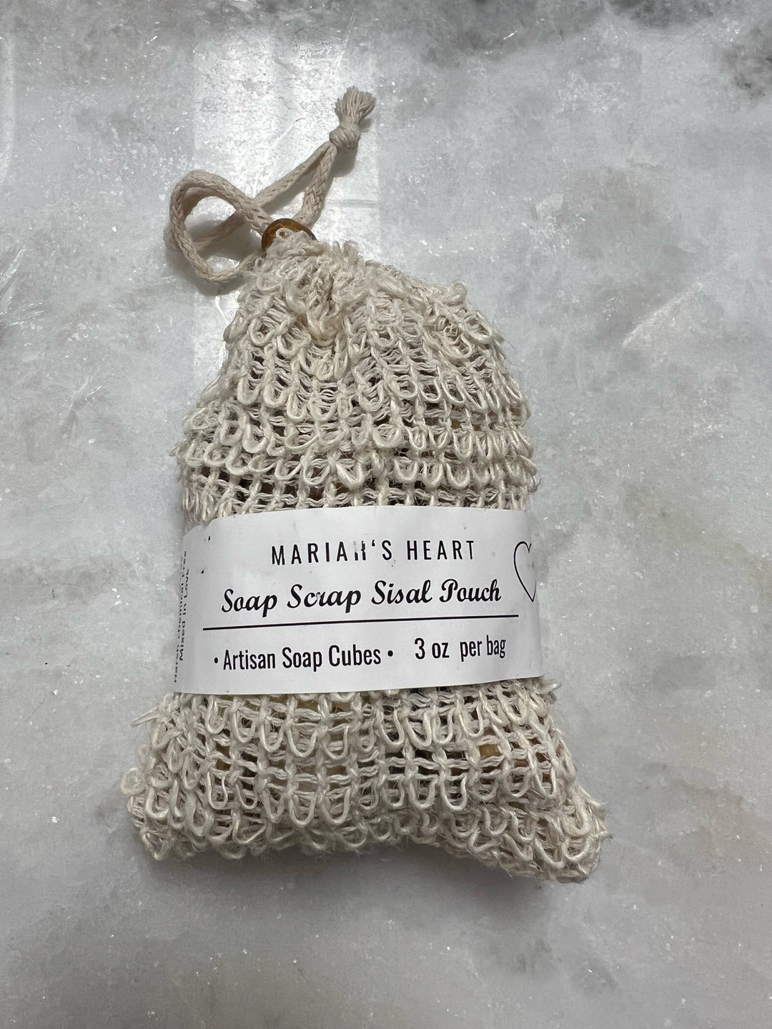 Mariah's Heart Collection - Soap Scrap Sisal Pouch